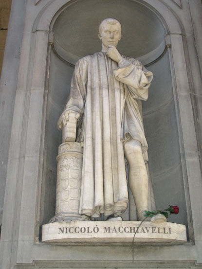 Niccolo Machiavelli at the Uffizi. Florence, Italy